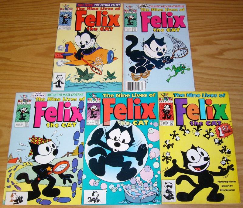 Nine Lives of Felix the Cat #1-5 VF/NM complete series - harvey comics 2 3 4 set