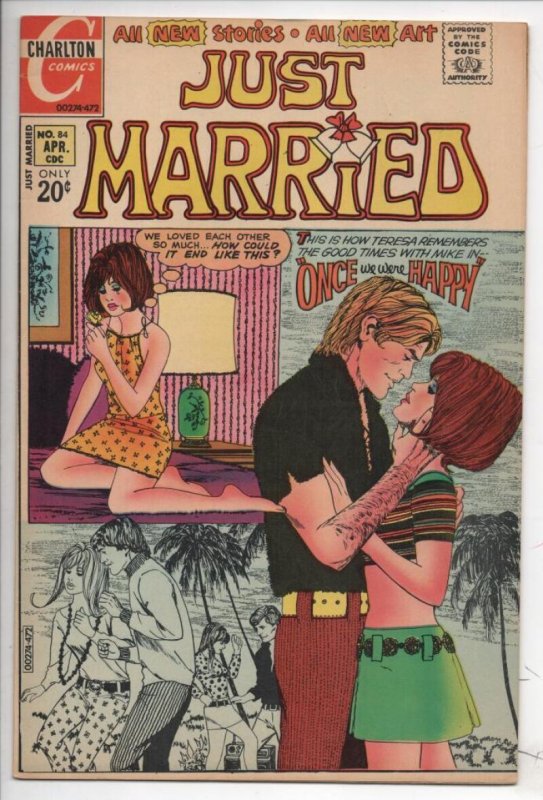 JUST MARRIED #84, VF/NM, Charlton, Once we were Happy, 1972