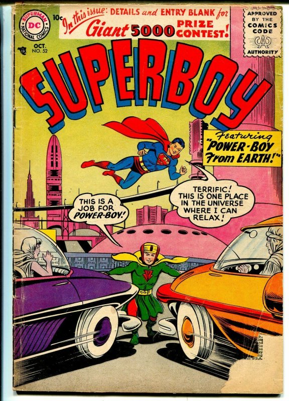 Superboy #52 1956-DC Comics-Power-Boy-GOOD+