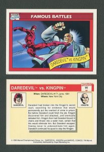 1990 Marvel Comics Card  #95 (Daredevil vs Bullseye) NM-MT