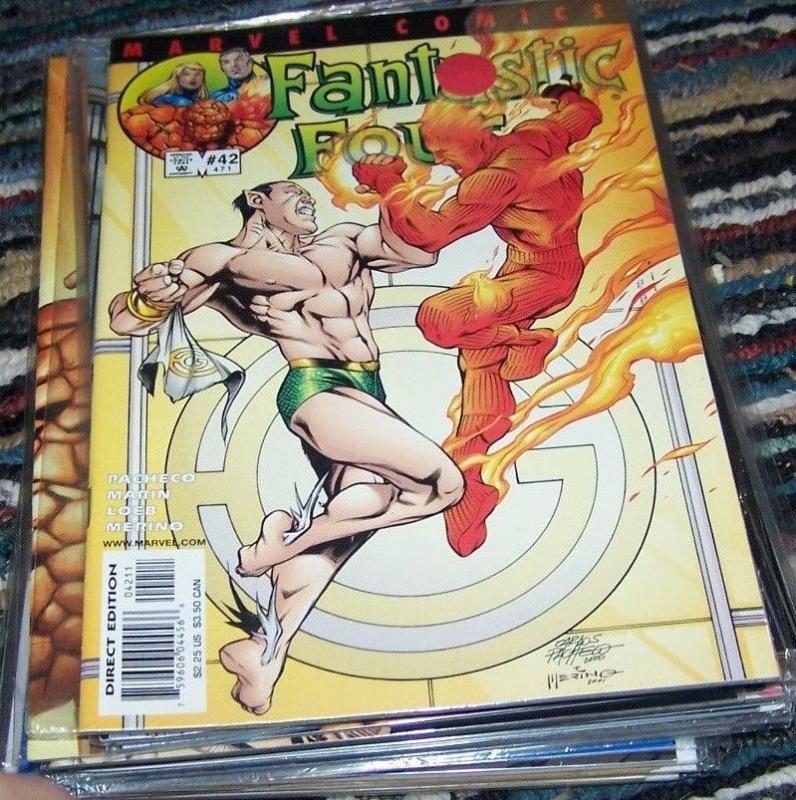 FANTASTIC FOUR #42 (471)  vol 3  2001 marvel     namor vs torch