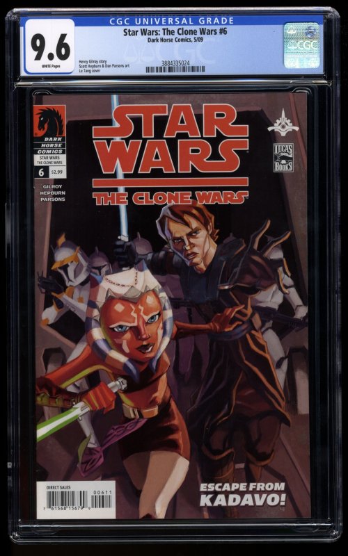 Star Wars: Clone Wars #6 CGC NM+ 9.6 White Pages