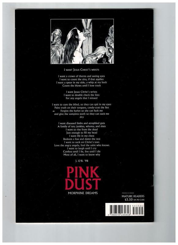 Pink Dust Morphine Dreams # 1 VF Kitchen Sink Press Comic Book Mature Reader SW1