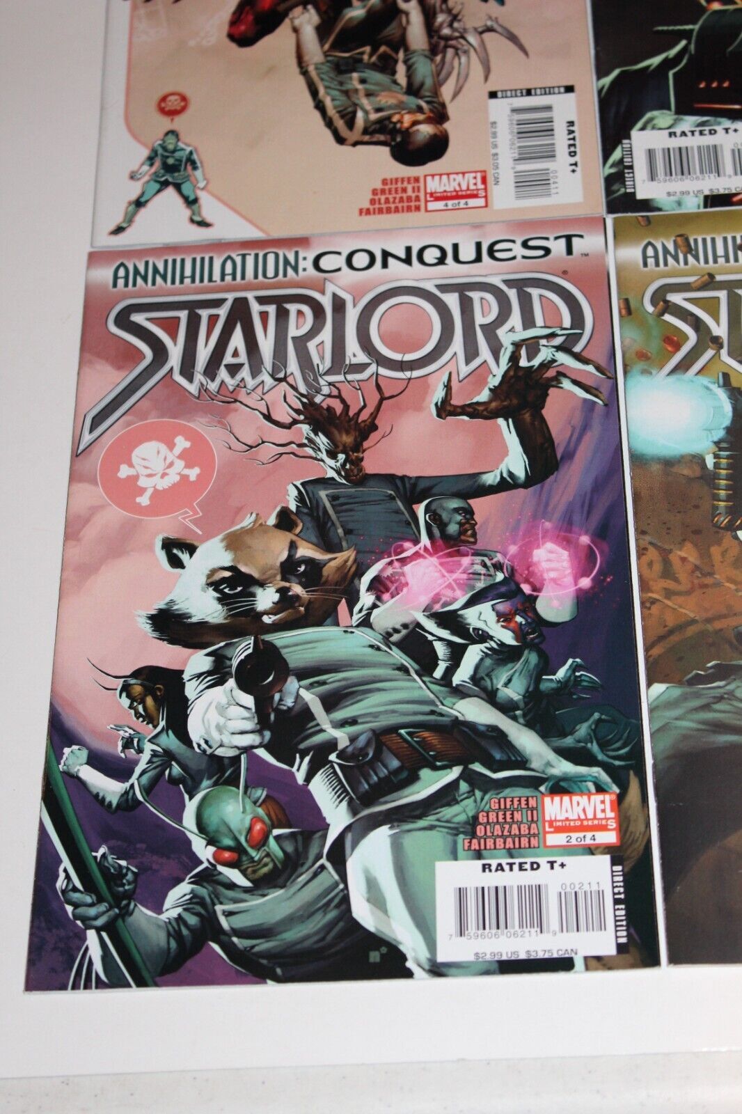 Complete Set Annihilation Conquest Starlord Comics 1-4 2007 GotG Rocket ...