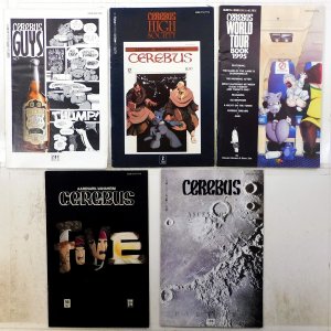 Cerebus Lot 5 #90, 106, 201,High Society 2,Tourbook '95 Aardvark-Vanaheim Comics