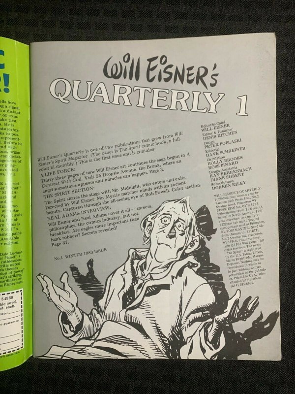 1983 WILL EISNER'S QUARTERLY Magazine #1 Neal Adams / Kitchen Sink