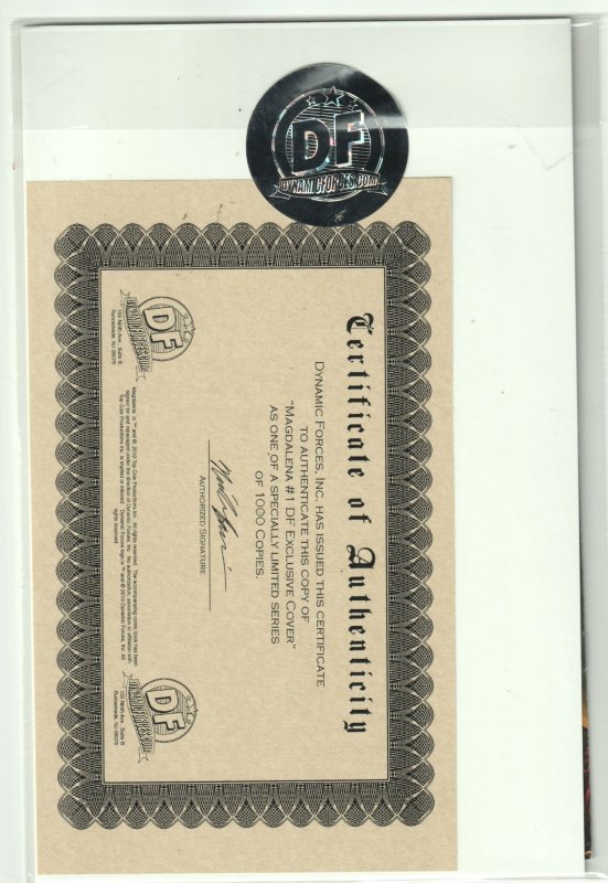 The Magdalena #1 (2010) Dynamic Forces edition limited cover with COA