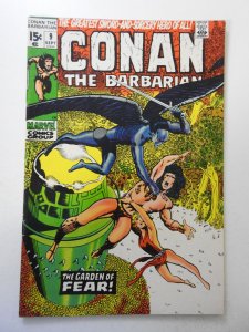 Conan the Barbarian #9 (1971) VG+ Condition centerfold detached top staple