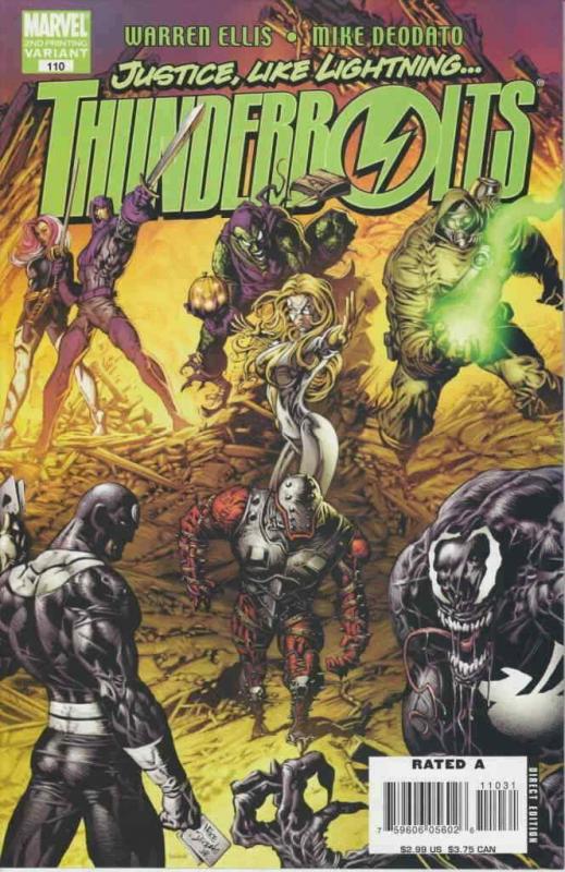 Thunderbolts #110 (2nd) VF/NM; Marvel | save on shipping - details inside 