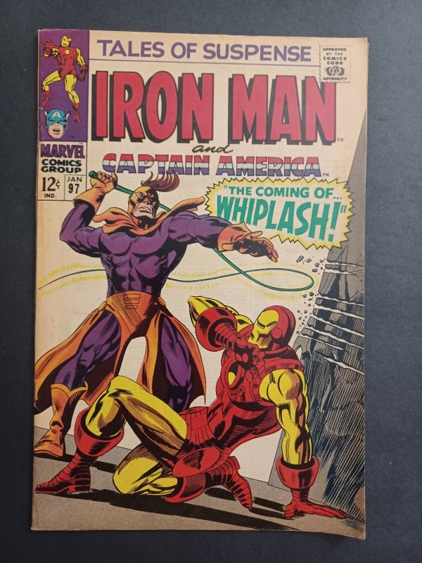 Tales of Suspense #97 - Iron Man - 1st appearance Whiplash - 1967 - VG/FN