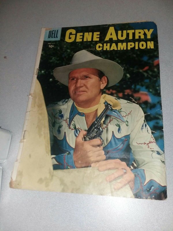 Gene Autry Comics #108 dell 1956 And Champion photo cover silver age western