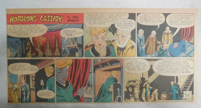 Hopalong Cassidy Sunday Page by Dan Spiegle from 10/26/1952 Size 7.5 x 15 inches