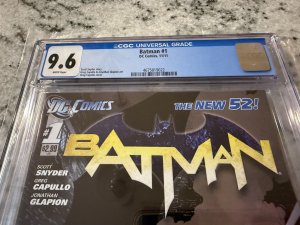 Batman # 1 CGC Graded 9.6 New 52 DC Comic Book 2011 1st Print JH23