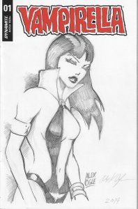 VAMPIRELLA #1 BLANK WITH ART BY ALEX OGEL 2019 DYNAMITE 2019 EB204 