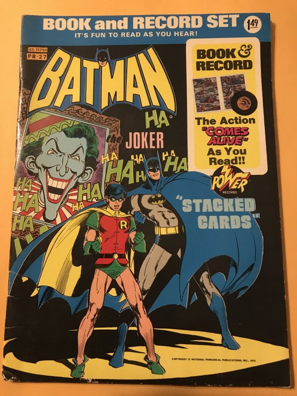 BATMAN Book and Record Set #PR-27 (1975) : Fn+ w/ RPM, JOKER, Robin, scarce