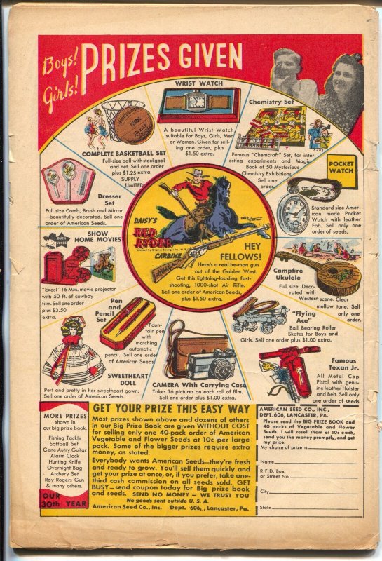 Barnyard #16 1948-Nedor-kick in rear cover-zany stories-VG