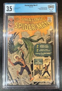 (1963) AMAZING SPIDERMAN #2 CBCS 3.5 1st Vulture & Tinkerer! Stan Lee! Ditko!
