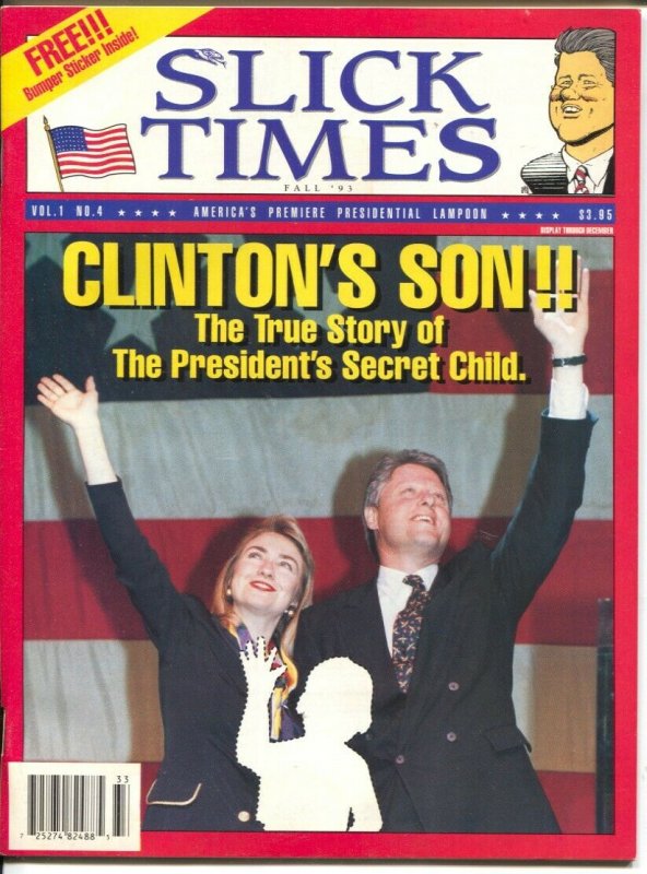 -Slick Times #4 Fall 1993-Bill & Hillary Clinton satire magazine-gags-jokes-FN