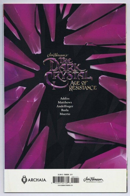 Jim Henson’s Dark Crystal Age Of Resistance #1 2019 Archaia Comics Netflix