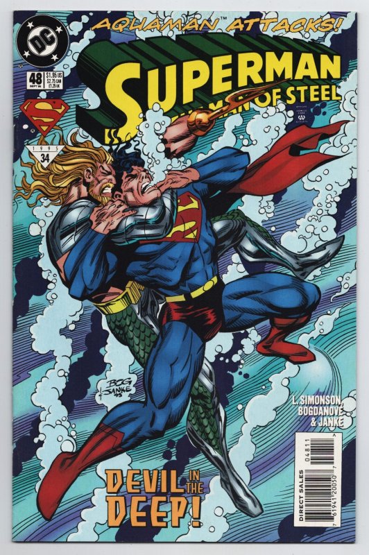 Superman Man Of Steel #48 Aquaman (DC, 1995) VF/NM