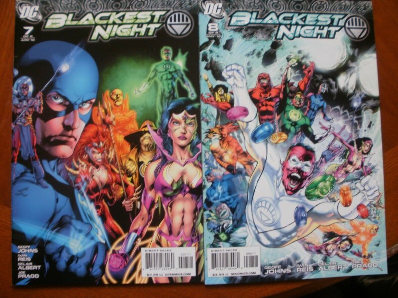 6 Near-Mint DC Comic BLACKEST NIGHT #2 #3 #4 #5 #7 #8 (2009) Green Black Lantern