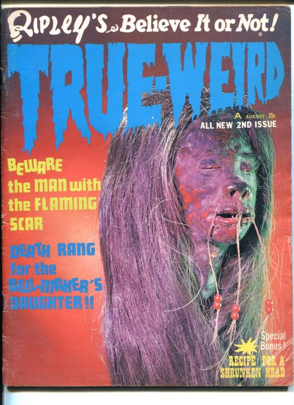 RIPLEY'S BELIEVE IT OR NOT-TRUE WEIRD #2-08/1966-SHRUNKEN HEAD-IRON MAIDEN-vg