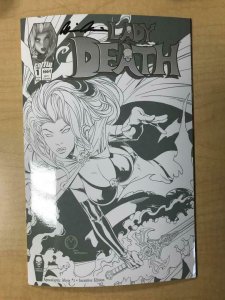 Lady Death Apocalyptic Abyss #1 SPAWN Homage White Variant Cover Marat Mychaels
