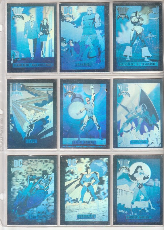 Complete Set 1992 Impel Hologram DC Cosmic Trading Cards