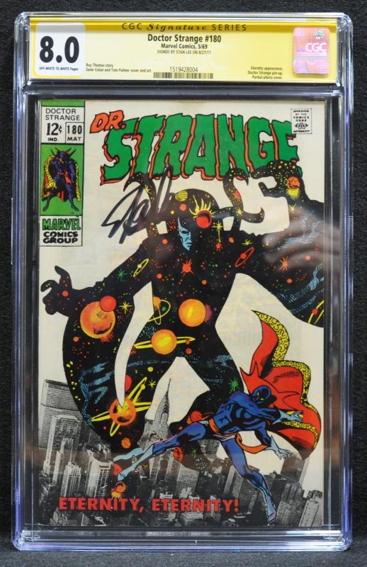 Doctor Strange #180 (Marvel, 1969) CGC 8.0 SS Stan Lee