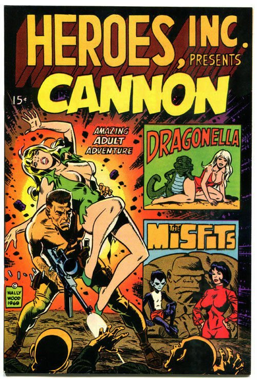 WALLY WOOD, NM+, Good Girl, Cannon, Dragonella, 1969, more WW in store