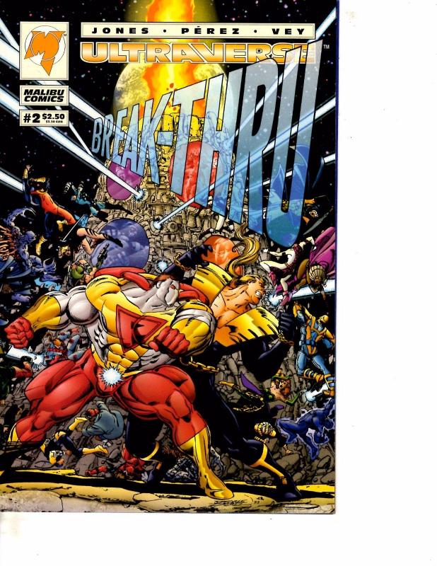 Lot Of 2 Comic Books Ultraverse Break-Thru #1 2  MS20