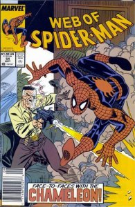 Web of Spider-Man, The #54 (Newsstand) FN ; Marvel | Chameleon Gerry Conway