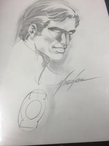 Original Art Commission By Mike Grell Feat. Hal Jordan The Green Lantern 11x17