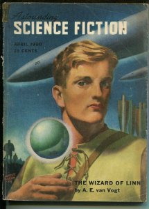 Astounding Science Fiction 4/1950-Street & Smith-L Ron Hubbard-pulp-P/FR