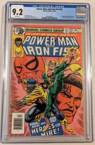 Power Man and Iron Fist 54 CGC 9.2 First Time Heroes for Hire Is Used Key Issue!