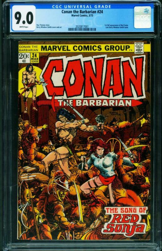 Conan the Barbarian #24 CGC 9.0 - Marvel Comics- First Full RED SONJA 2020817001