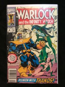 Warlock and the Infinity Watch #10 NM Thanos Galactus key 1992 Marvel NEWSSTAND 