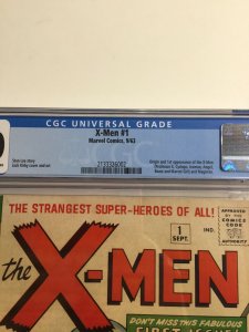 X-men 1 Cgc 6.0 Ow/w Pages Marvel Silver Age 1st Appearance Magneto