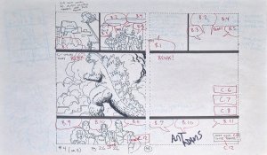 Godzilla #8 Page #26 Art Adams Original Comic Art Breakdown Layout 1995