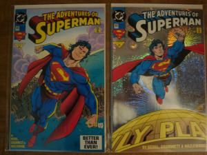 DC Comics The Adventures of Superman #505 Set of 2 BOTH Covers Superman's Back