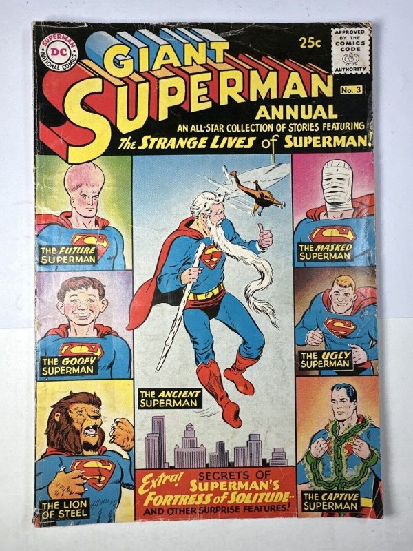 Giant Superman Annual #3 VG/FN 1961 DC Comics C169A