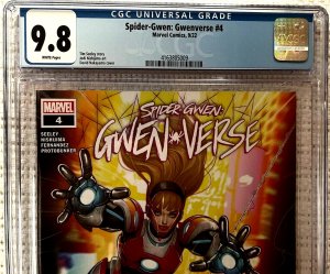 ?~MARVEL~SPIDER-GWEN:GWENVERSE #4~?~DAVID NAKAYAMA~TRADE COVER~?~CGC 9.8~?