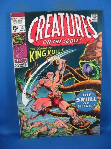 CREATURES ON THE LOOSE 10 F VF WRIGHTSON FIRST KING KULL MARVEL 1971