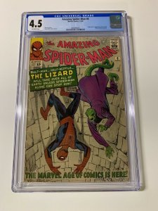 Amazing spider-man 6 cgc 4.5 off white pages 1st lizard 1963 silver age