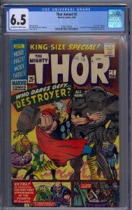 THOR ANNUAL #2 CGC 6.5 1ST THOR ANNUAL DESTROYER JACK KIRBY