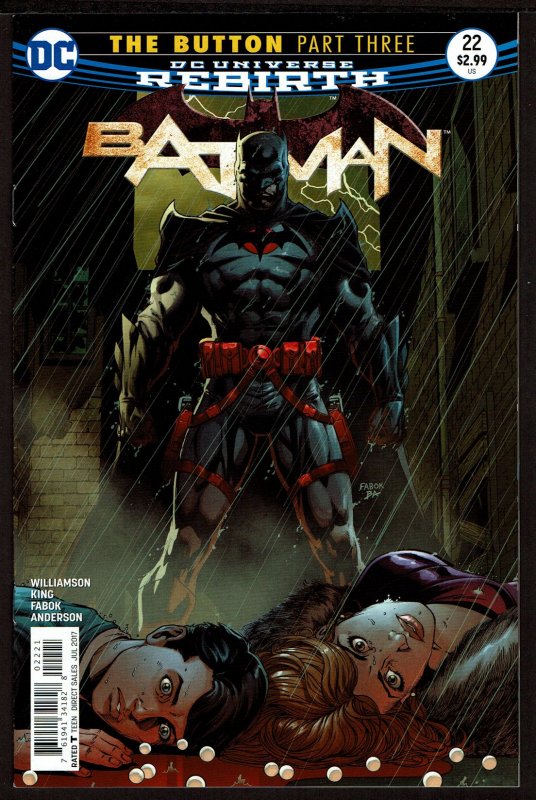 Batman #22 Rebirth (Jul 2017, DC) 0 9.0 VF/NM