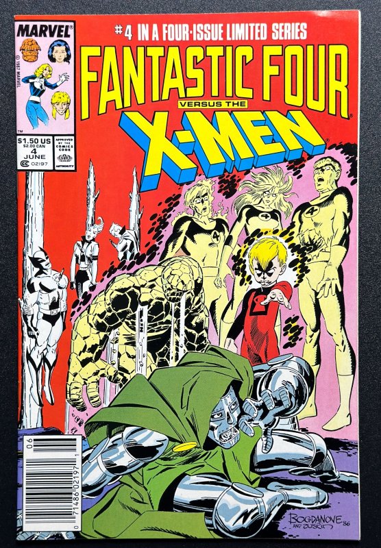 Fantastic Four vs. X-Men #1-4 [Lot of 4 bks] Newsstand (1987) VF/NM