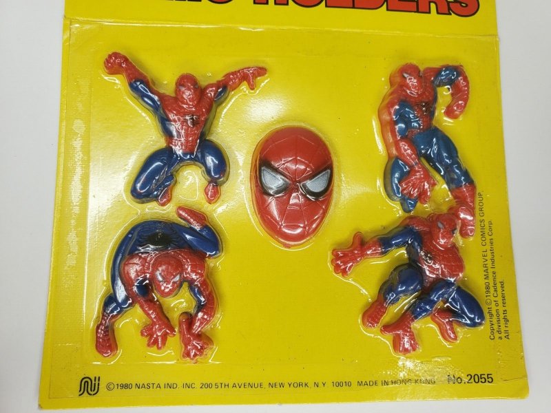 Vintage Spider Man Magnetic Memo Holder NM  1980 Unpunched 