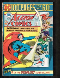 Action Comics #443 ~ 100 pgs / At Last! Clark Kent--Superhero! ~ 1975 (6.5) WH