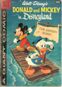 Donald and Mickey in Disneyland #1 VG ; Dell | low grade comic